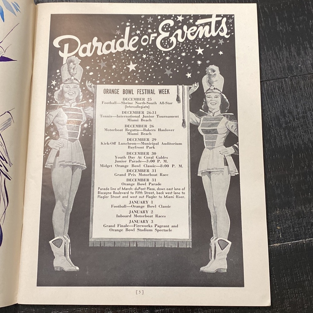 RARE 1955 Nebraska Vs. Duke Orange Bowl Football Program! - Picture 6 of 10